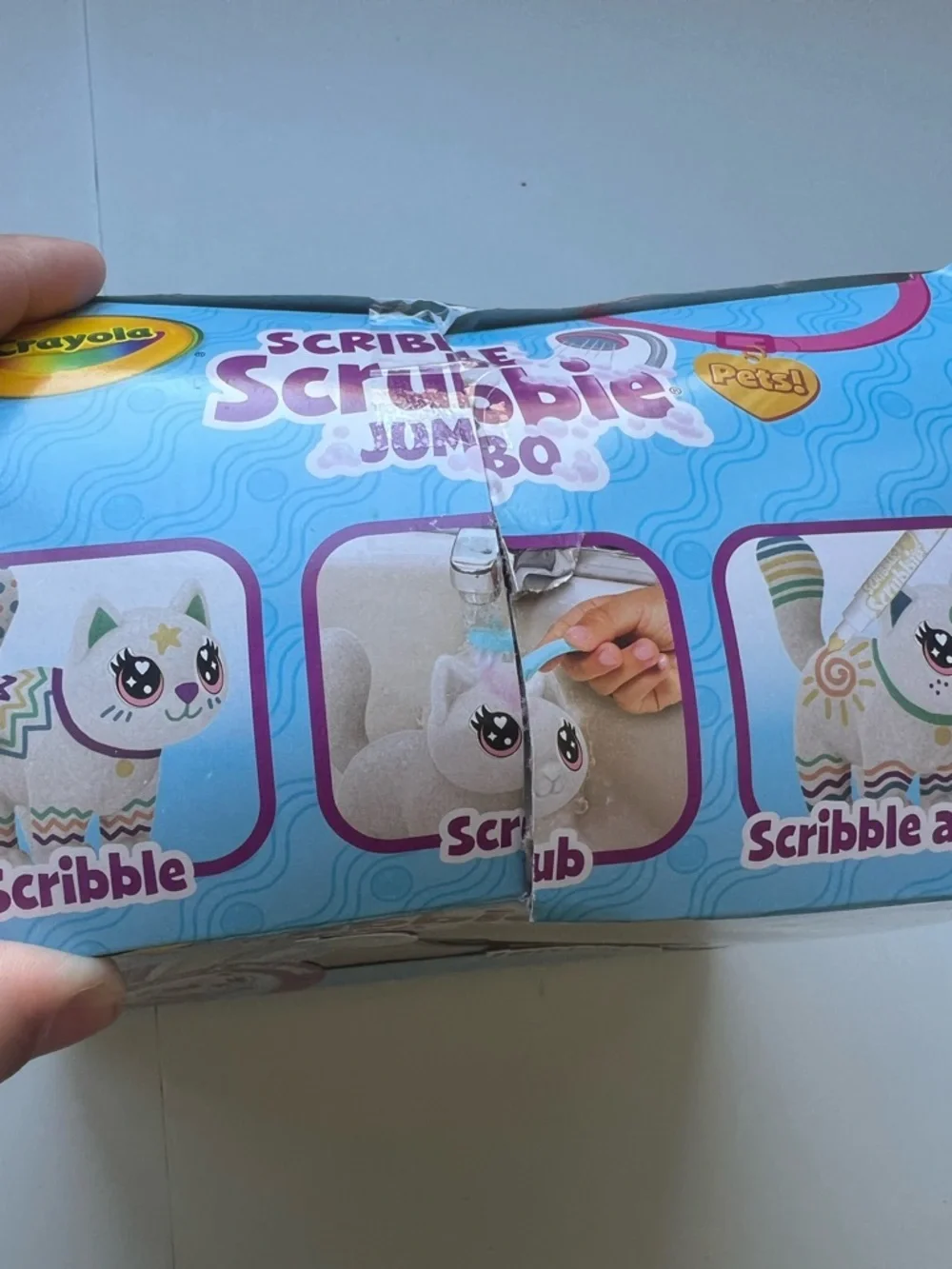 Crayola Scribble Scrubbie Jumbo Pet Cat-Jenny: Drawing & Coloring Kit, Markers.